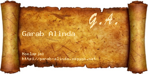 Garab Alinda névjegykártya